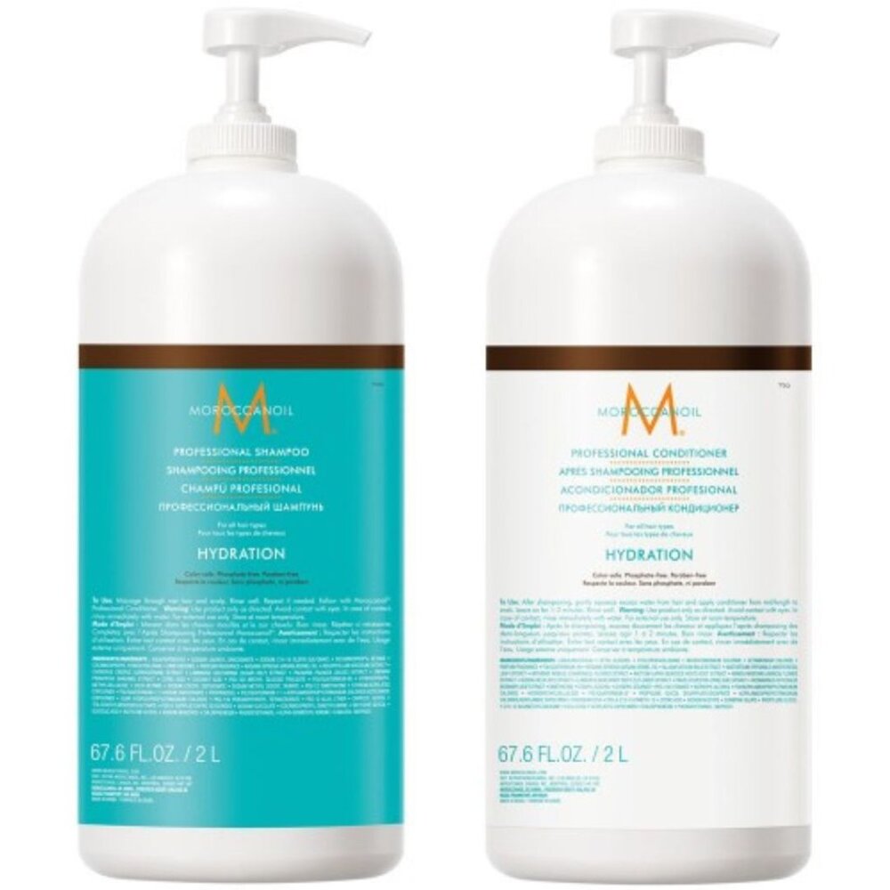 NWT - Moroccanoil Hydrating Conditioner Duo, 67.6 Fl. Oz. / 2 L